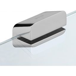 Geesa Shift półka szklana 30 cm z uchwytem na kubek podwójny szkło przezroczyste/chrom 919934-02