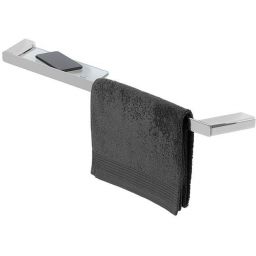 Geesa Shift wieszak na ręcznik 85 cm z półką chrom/szkło przezroczyste 919954-02-850
