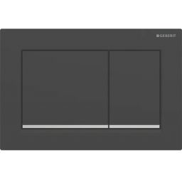 Geberit Omega20 przycisk spłukujący do WC czarny mat/chrom błyszczący 115.080.14.1