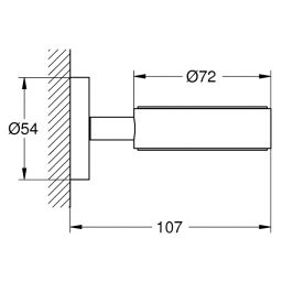 Grohe Essentials uchwyt do akcesoriów ścienny chrom 40369001