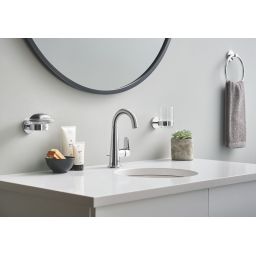 Grohe Essentials kubek do mycia zębów z uchwytem ściennym szkło/chrom 40447001