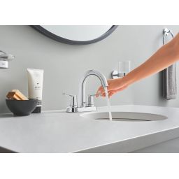 Grohe Essentials Cube kubek do mycia zębów z uchwytem ściennym szkło/chrom 40755001