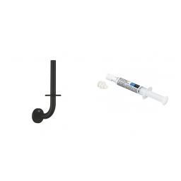 Zestaw Grohe Start uchwyt na papier toaletowy czarny i klej montażowy QuickGlue (411862430, 41127000)