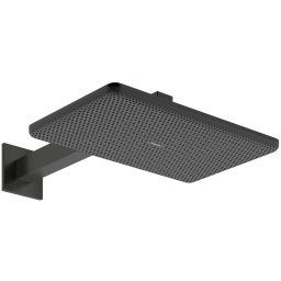 Hansgrohe Raindance Alive Q deszczownica z ramieniem 34,3x21,4 cm prostokątna czarny chrom szczotkowany 24551340