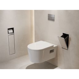 Hansgrohe XtraStoris Rock kosz na śmieci wnękowy 2,5 l stal szlachetna szczotkowana 56063800