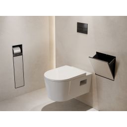 Hansgrohe XtraStoris Rock kosz na śmieci wnękowy 4 l czarny mat 56089670