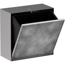 Hansgrohe XtraStoris Rock kosz na śmieci wnękowy 6 l stal szlachetna szczotkowana 56090800