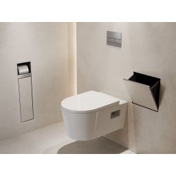 Hansgrohe XtraStoris Rock kosz na śmieci wnękowy 6 l stal szlachetna szczotkowana 56090800