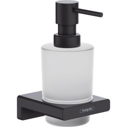 Hansgrohe AddStoris dozownik do mydła 200 ml ścienny szkło/czarny mat 41745670