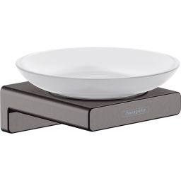 Hansgrohe AddStoris mydelniczka ścienna czarny chrom szczotkowany 41746340