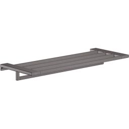 Hansgrohe AddStoris półka z wieszakiem na ręcznik czarny chrom szczotkowany 41751340