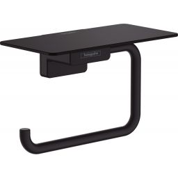Hansgrohe AddStoris uchwyt na papier toaletowy z półką czarny mat 41772670