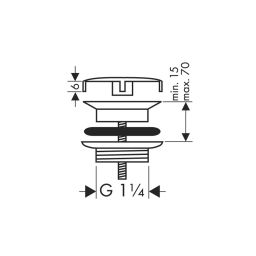 Hansgrohe zawór umywalkowy odpływowy G1¼ chrom 50001000