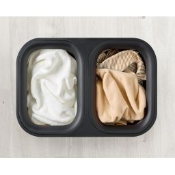 Joseph Joseph Tota Twin Luxe kosz na bieliznę i pranie 90 l bambus czarny 5000005