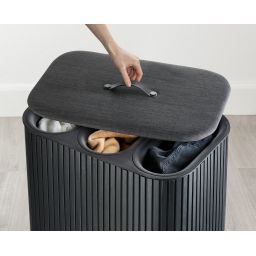 Joseph Joseph Tota Trio Luxe kosz na bieliznę i pranie 90 l bambus czarny 5000007