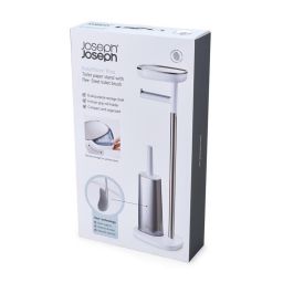 Joseph Joseph Easy Store stojak na papier toaletowy ze szczotką WC stal/biały 70519