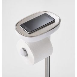 Joseph Joseph Easy Store stojak na papier toaletowy ze szczotką WC stal/biały 70519