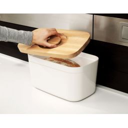 Joseph Joseph Bread Bin chlebak z deską do krojenia bambus/biały 81097