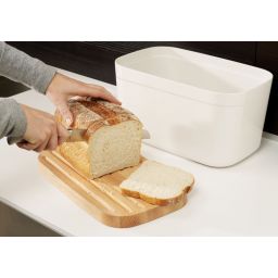 Joseph Joseph Bread Bin chlebak z deską do krojenia bambus/biały 81097