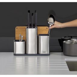 Joseph Joseph 100 Collection organizer kuchenny z deską stal/drewno 95026