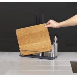 Joseph Joseph 100 Collection organizer kuchenny z deską stal/drewno 95026
