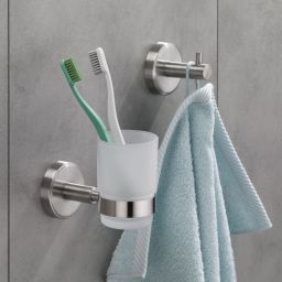 Kela Marbea kubek na szczoteczki ścienny srebrny mat 21580