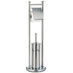 Kela Swing stojak na papier toaletowy ze szczotką do WC srebrny 22492