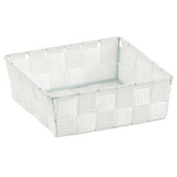 Kela Alvaro koszyk łazienkowy 19x19 cm biały 23030