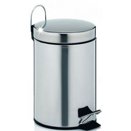 Kela Dusty kosz na śmieci 3 l srebrny błyszczący 40435