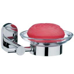 Kela Lucido mydelniczka ścienna stal/szkło 22674