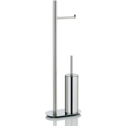Kela Lucido stojak na papier toaletowy ze szczotką WC stal 22698