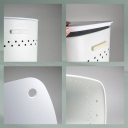 Kela Malaga kosz na bieliznę i pranie 60 l biały KE-23963