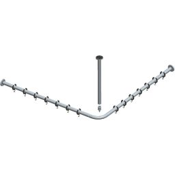 Keuco Plan drążek zasłony prysznicowej narożny 90 cm chrom 14937010900