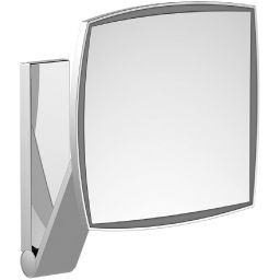 Keuco Cosmetic mirrors lusterko kosmetyczne 20x31 cm kwadratowe z oświetleniem chrom 17613019003