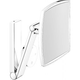 Keuco Cosmetic mirrors lusterko kosmetyczne 20x31 cm prostokątne z oświetleniem brąz szczotkowany 17613039002