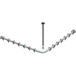 Keuco Plan drążek zasłony prysznicowej 80 cm narożny 14936170800