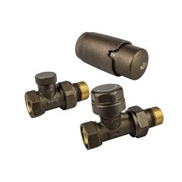 KFA Armatura Komfort Pro zestaw termostatyczny prosty miedź 757-030-19-BL