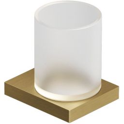 Kludi Vela C kubek do mycia zębów złoty szczotkowany-biały mat 31975N0