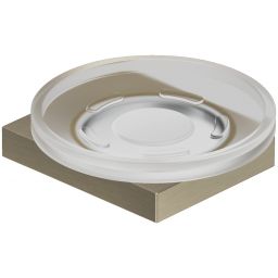 Kludi Vela C mydelniczka ścienna nikiel szczotkowany-biały mat 31985N5