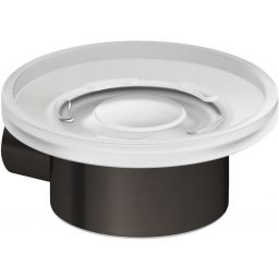 Kludi Vela R mydelniczka ścienna czarny szczotkowany 58985N2