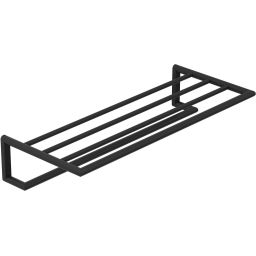 Kludi Vela R wieszak na ręcznik z półką 60 cm czarny mat 5898939