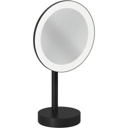 Kludi Vela R lusterko kosmetyczne 20,2x35,5 cm okrągłe z oświetleniem czarny mat 5899539F