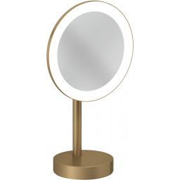 Kludi Vela R lusterko kosmetyczne 20,2x35,5 cm okrągłe z oświetleniem brązowy szczotkowany 58995N1F