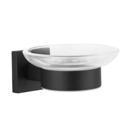 Kronenbach Quara 2.0 Black mydelniczka ścienna czarny mat/szkło 29.210.060.1904