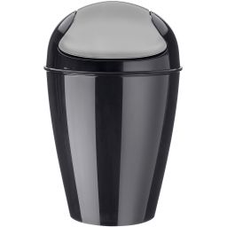 Koziol Del S kosz na śmieci 5 l z uchylną pokrywą czarny 5777526
