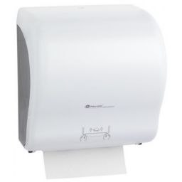 Merida Lux Cut mechaniczny podajnik ręczników papierowych w rolach maxi biały CJB301