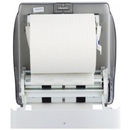 Merida Lux Cut mechaniczny podajnik ręczników papierowych w rolach maxi biały CJB301