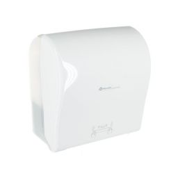 Merida Solid Cut pojemnik na ręczniki papierowe w rolce biały/transparent połysk CJB304