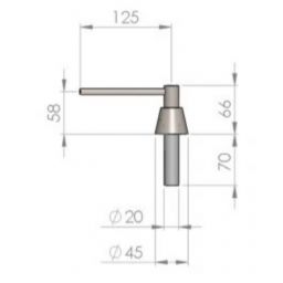 Merida dozownik do mydła 1000 ml blatowy stożek chrom mat DWM101