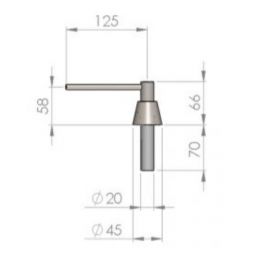 Merida dozownik do mydła 1000 ml blatowy stożek polerowany DWP101